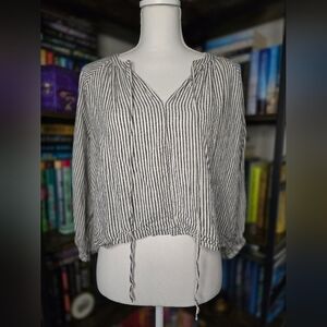 Striped Navy and White Women's Top